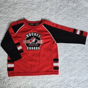 Mighty Mac Team Canada Baby Toddler Red Black Hockey Jersey 18 Months